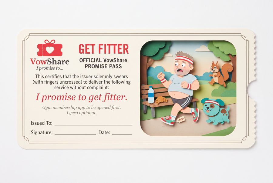 VowShare card: I promise to get fitter.