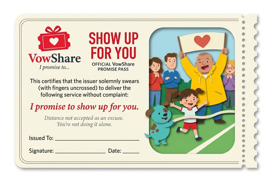 VowShare card: I promise to show up for you.